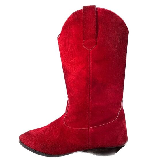 Mimosas Red Suede Women's Cowboy Boots Size 9 - Picture 2 of 7